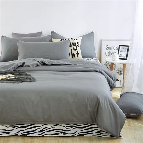 Free delivery and returns on ebay plus items for plus members. Zebra Gray Double Color Element Bedding Sets Bed Sheet ...