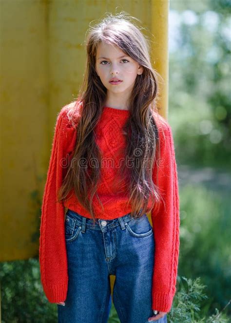 Portrait Of A Beautiful Girl Stock Photo Image Of Sweater Adorable
