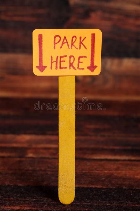 Park here stock photo. Image of written, drawn, background - 143731672