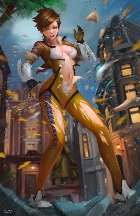 tracer by nopeys overwatch tracer overwatch females sexy anime