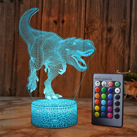 3d Dinosaur Night Light For Boys Dinosaur Toy For Kids 16 Colors