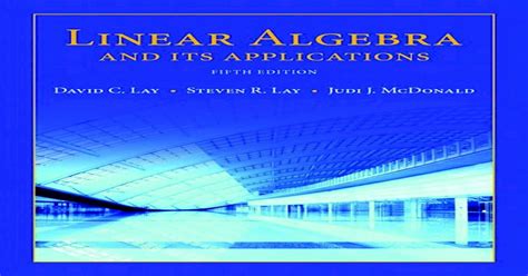 Linear Algebra And Its Applications 5th Edition Pdf Free Pdf Document