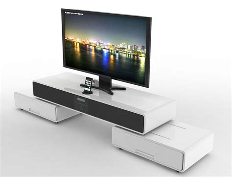 Das modell liff verfügt über drei schubkästen und ist hochglanz weiß lackiert. TV HiFi Rack Surrey 120/170x37x39 cm Hochglanz weiß ...