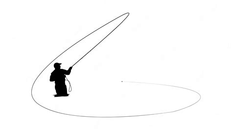 Premium Vector Fly Fishing Silhouette
