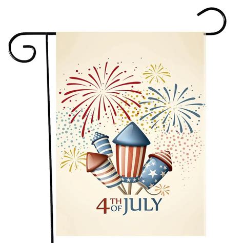 Happy Independence Day Garden Flag Indoor Outdoor Home Decor Printing Flag Independence Day