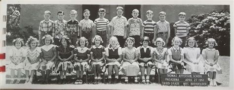 Thomas Jefferson Elementary Pasadena Ca 1951 Third