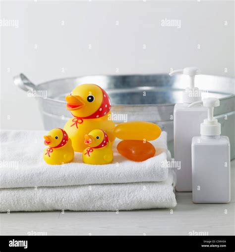 Babys Bath Supplies Stock Photo Alamy
