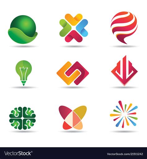 Modern Colorful Logo Design Inspiration Royalty Free Vector Riset