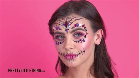 Candy Skull Halloween Beauty And Makeup Tutorial Prettylittlething