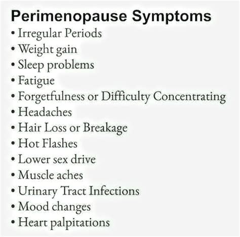 Signs And Symptoms Of Perimenopause Pt Master Guide