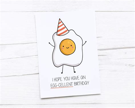 Happy Birthday Card Egg Excellent Birthday Etsy Happy Birthday Cards Diy Birthday Card
