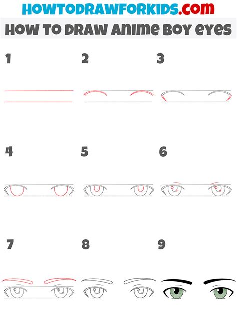How To Draw Anime Boy Eyes Easy Drawing Tutorial For Kids