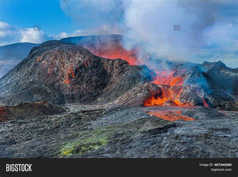 Volcanic Crater On Image And Photo Free Trial Bigstock