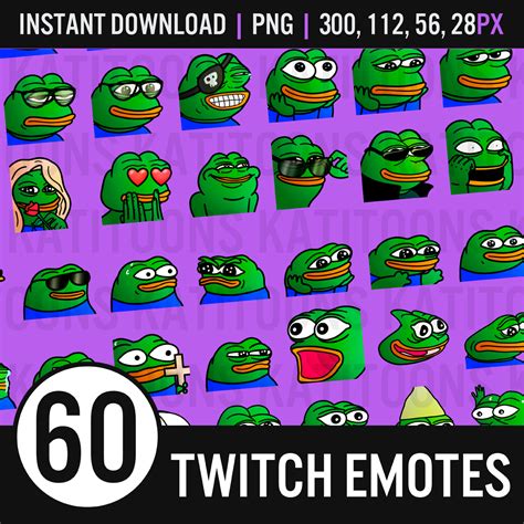 X Pepe Emotes Pack Funny Emotes Meme Emotes Inspire Uplift