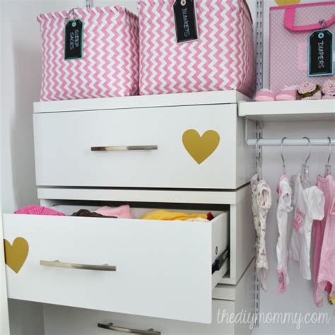 An Organized Baby Closet With ClosetMaid ShelfTrack Elite The DIY Mommy