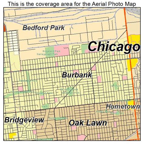 Aerial Photography Map Of Burbank Il Illinois