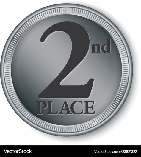 2nd Place Silver Medal Royalty Free Vector Image