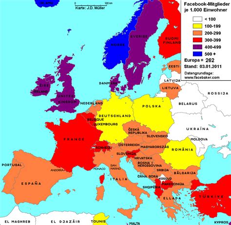 Die europakarte / landkarte von europa. Bevölkerung In Europa Karte