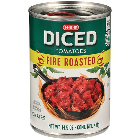 H E B Select Ingredients Fire Roasted Diced Tomatoes Shop Vegetables