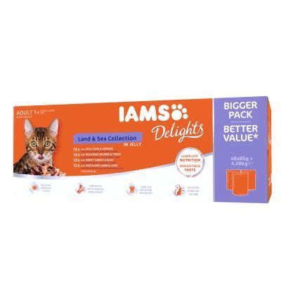 View the complete iams pet food line and choose a product tailored to your pet at iams.co.uk. IAMS Delights Wet Cat Food Mega Pack 48 x 85g