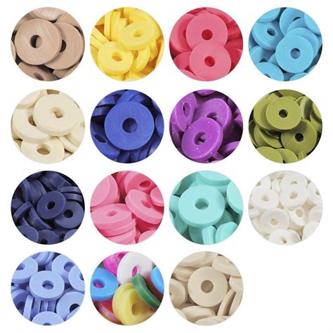 3200pcs Handmade Polymer Clay Beads 10 Strands 6 Mm Flat Round Eco
