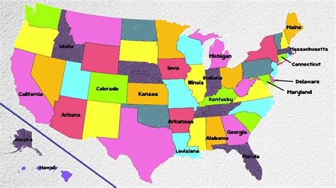 The States And Their Locations 50 States Of The United