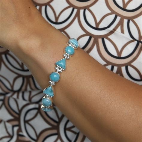 Larimar Cuff Bracelet Marcia Shop Dominican Larimar Jewelry The