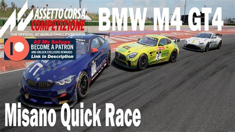 Assetto Corsa Competizione ACC Quick Race BMW M4 GT4 Setup At Misano