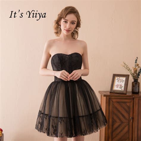 Aliexpress Com Buy It S Yiiya Black Strapless Backless Sexy Ball Gown