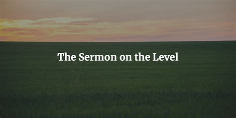 The Sermon On The Level — Andrew Forrest