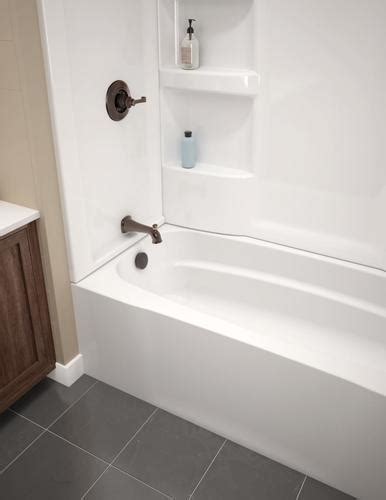 Check out our helpful guide that discusses the cost to install a bath surround, the installation process, and your. Delta® Hycroft™ 60"W x 30"D x 61"H White Bathtub Wall ...
