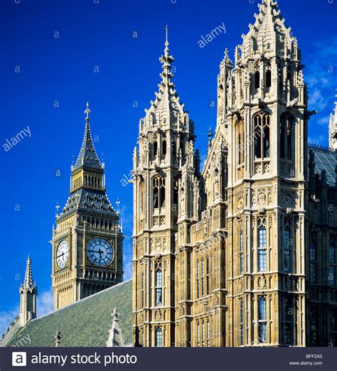 House Of Lords And Big Ben Clock Tower Westminster Palace London Great