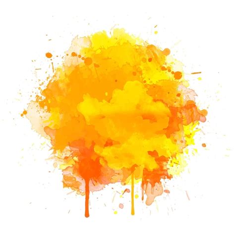 Premium Vector Yellow And Orange Splash Watercolor Background