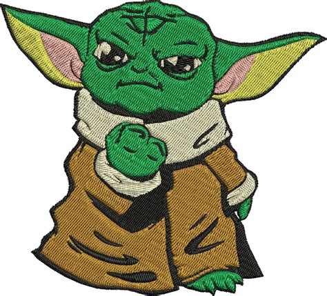 Baby Yoda Fist Embroidered Patch Etsy