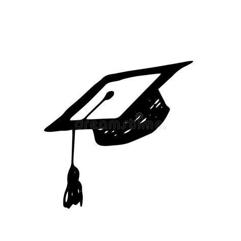 Corner Cap Graduation Cap Graduate Hat In Doodle Style Master