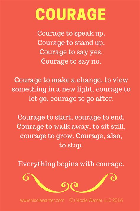 Courage Poems