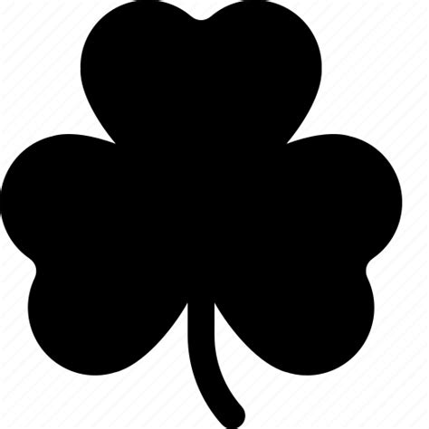 Clover Leaf Leaves Patrick Shamrock St Patricks Day Three Icon