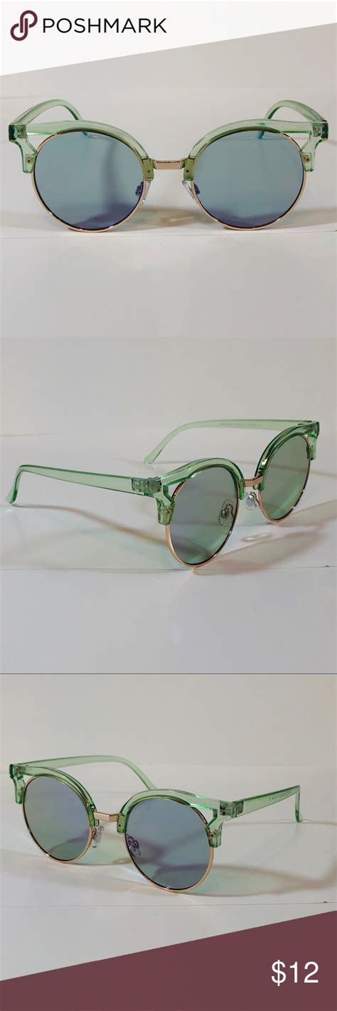 green browline circle sunglasses boutique circle sunglasses sunglasses sunglasses accessories