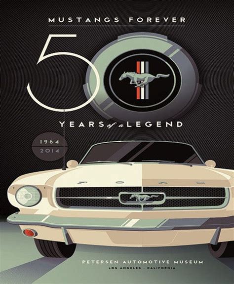 Mustang 50th Anniversary Poster Mustang Ford Mustang Car Classic