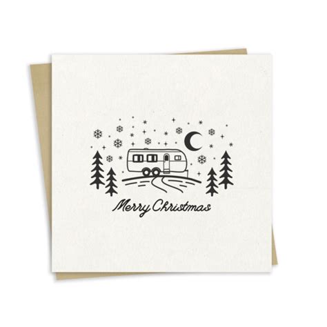 Personalised Caravan Christmas Card Pine And Embers