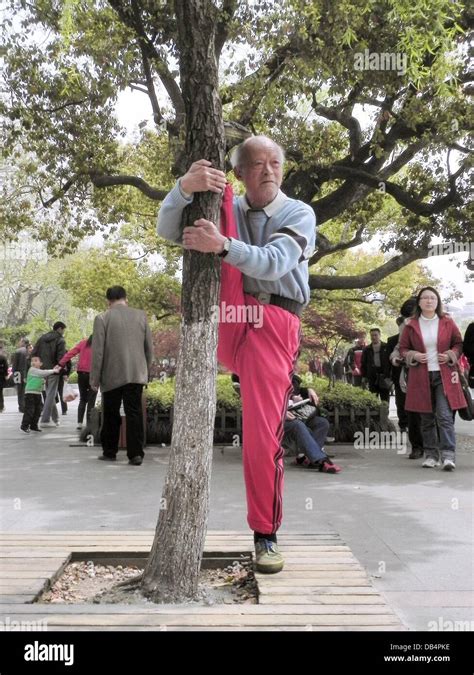 Old Man Stretching An Old Man Performs Some Amazing Stretching