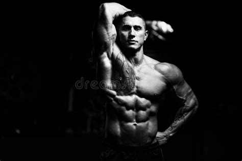 Bodybuilder Flexing Muscles Stock Image Image Of Iron Muscle 227376507