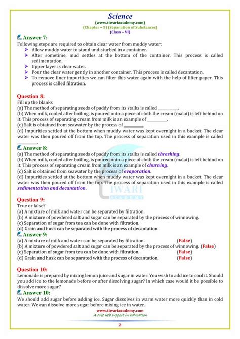 CBSE Books Solutions For Class 6 Science Questions Science