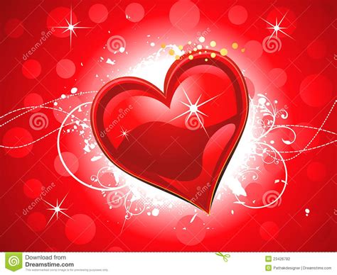 Abstract Shiny Red Heart Wallpaper Stock Photography Image 23426782