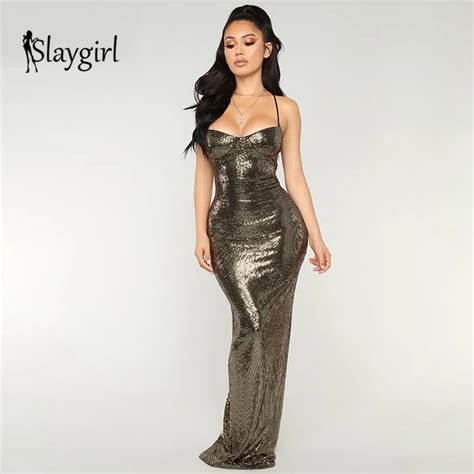 Slaygirl Long Bandage Sexy Dress Women Night Club Maxi Autumn Dresses