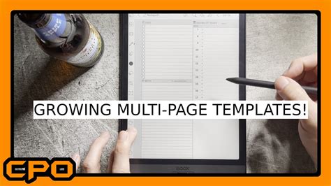 Multi Page Pdf As A Template In Onyx Boox Note 2021 Planner Youtube