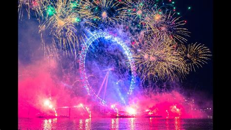 London Eye New Year Fireworks 2016 Youtube