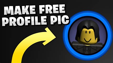 How To Create A Free Roblox Profile Picture Using Roblox Youtube