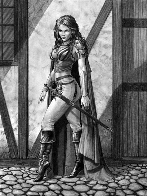 Drawings Fantasy Female Warrior Warrior Girl