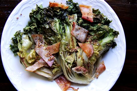 Braised Escarole With Bacon And Mustard Recipe